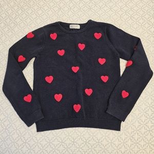 H&M Heart Appliqué Sweater Sz 8-10